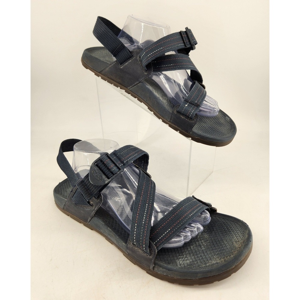Chaco Lowdown Sport Sandals Mens 12 Navy Blue Adjustable Strap Hiking Shoes